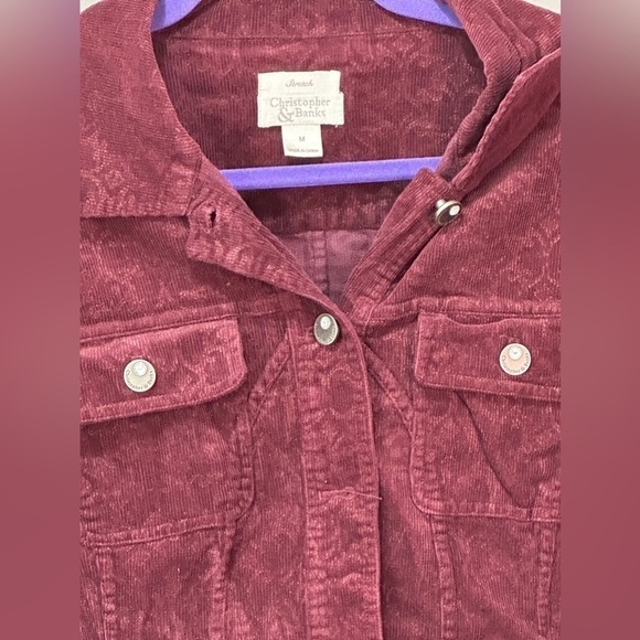 Christopher and Banks Corduroy Purple Jacket - Picture 4 of 7